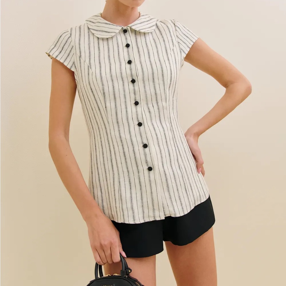 Reformation Molly Linen Shirt Size 4